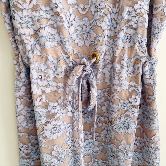 NWT Diane Von Furstenberg Amal Lace Mini Dress in Lilac Purple Size Large - Picture 7 of 13